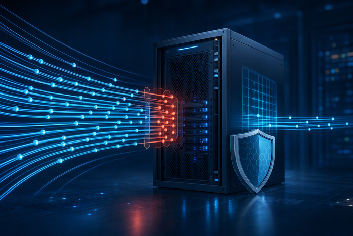 Linux服务器SYN_RECV半连接队列拥塞与网络防护示意图