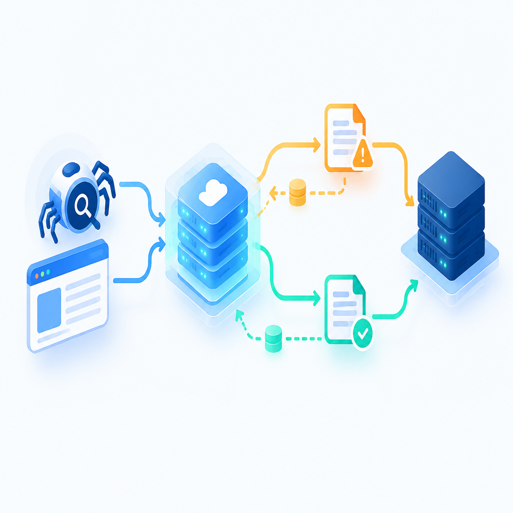Search crawlers retrieving robots.txt and sitemap.xml through a CDN
